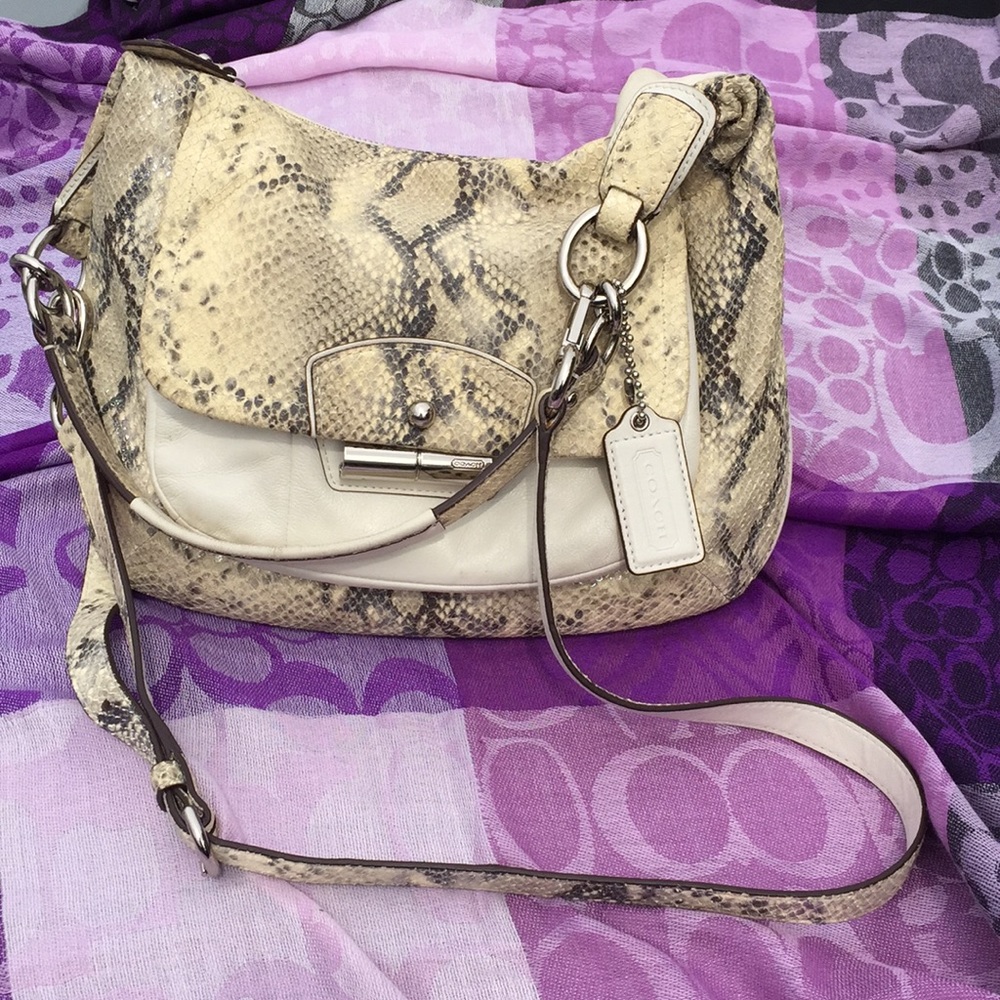 Coach Kristin Croc Python Embossed Leather Bag - image 1